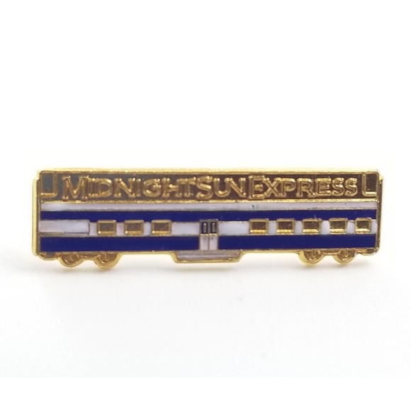VTG Alaska Princess Rail Midnight Sun Express Railroad Train Enamel Pin Souvenir - Picture 1 of 4
